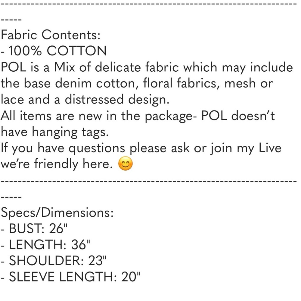 POL Pastel Patchwork Jacket L NWOT measurements on last pic Msrp $129 I paid $95 - Picture 5 of 5